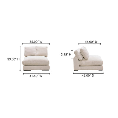 Plunge Slipper Chair Cappuccino by Moe's Home