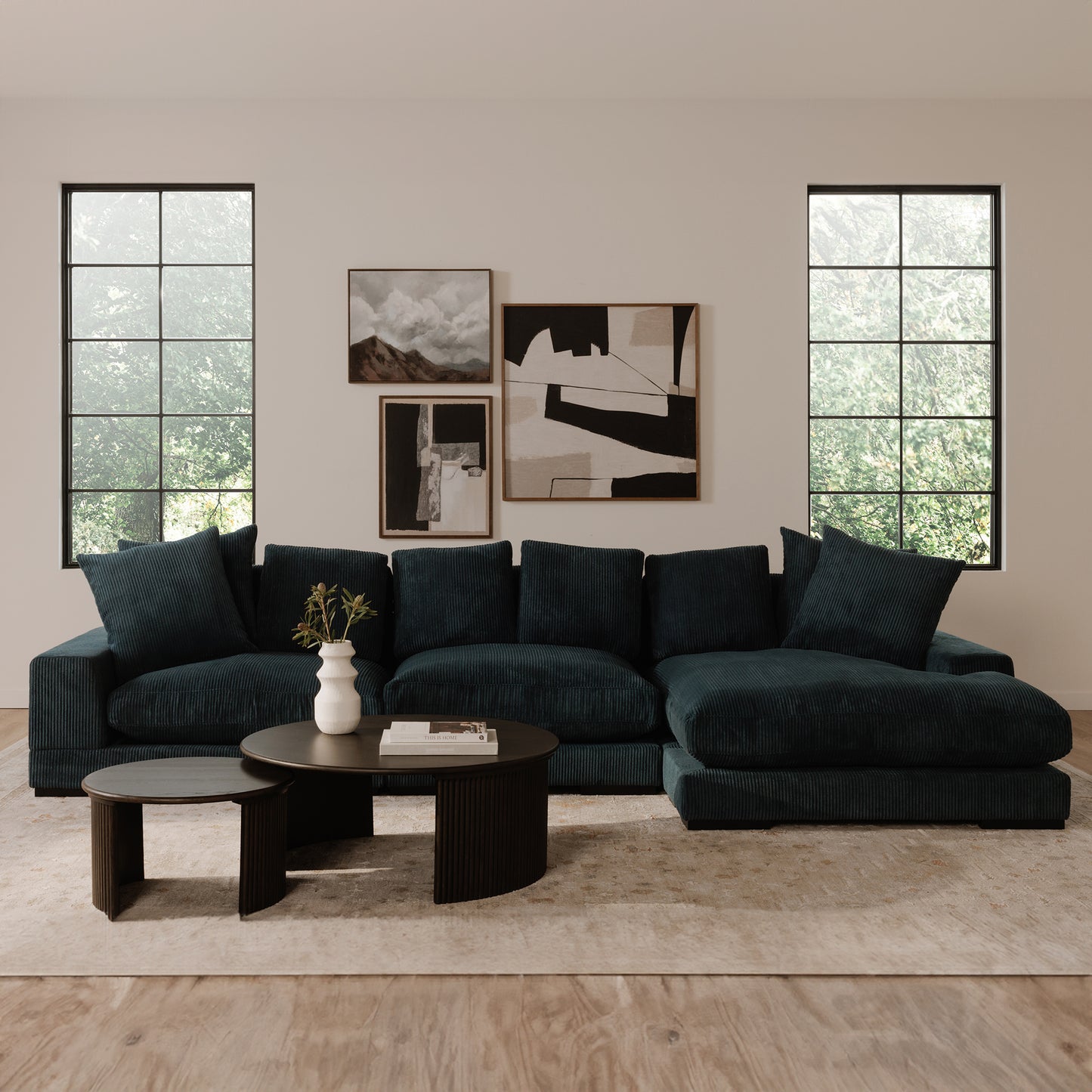 Plunge Slipper Chair Navy by Moe's Home