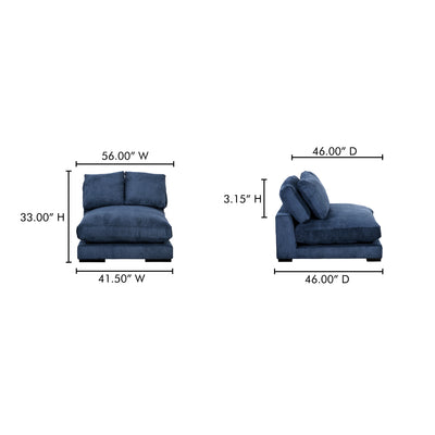 Plunge Slipper Chair Navy by Moe's Home
