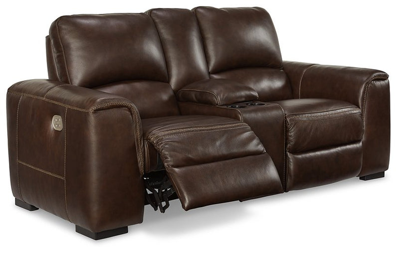 Alessandro Power Reclining Loveseat with Console