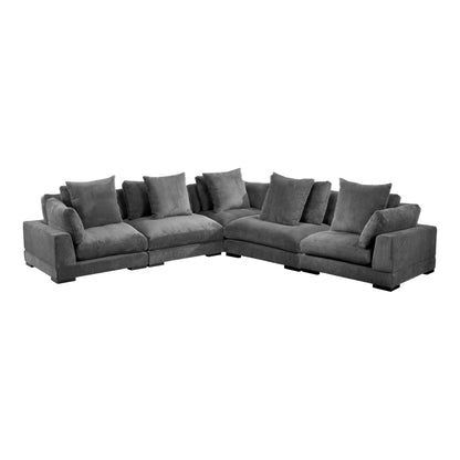 Tumble Classic L-Shaped Modular Sectional Charcoal Grey | Grey