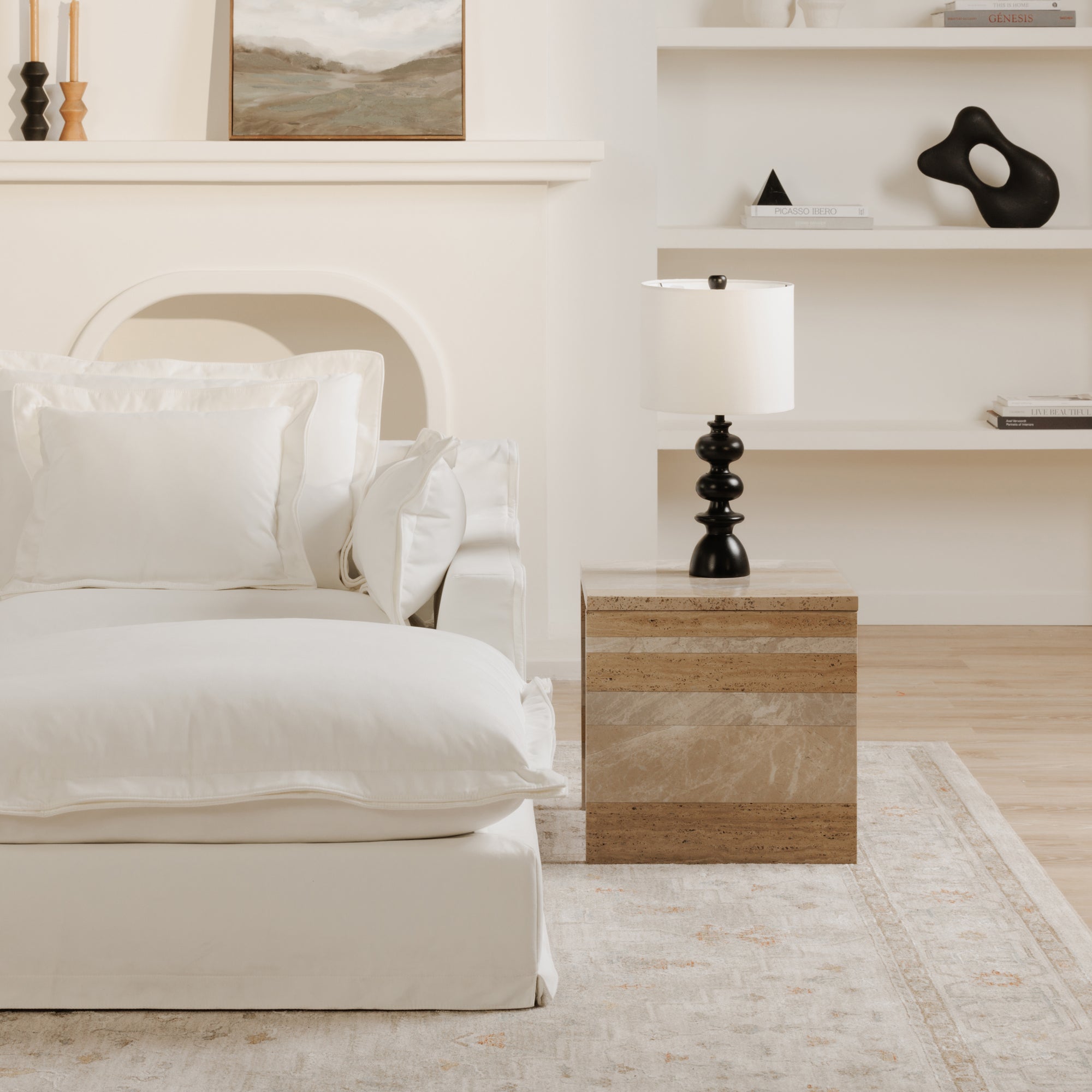 Olivia Ottoman White