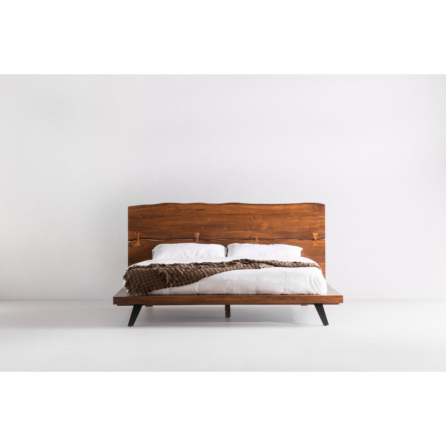 Madagascar Platform Bed King Brown by Moe's Home
