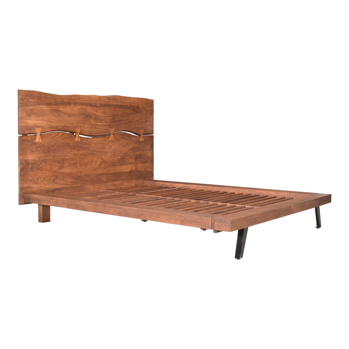 Madagascar Platform Bed King Brown by Moe's Home
