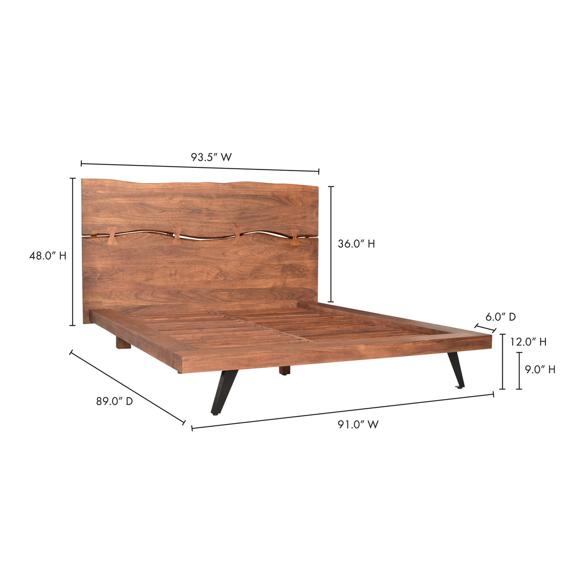 Madagascar Platform Bed King by Moe's Home