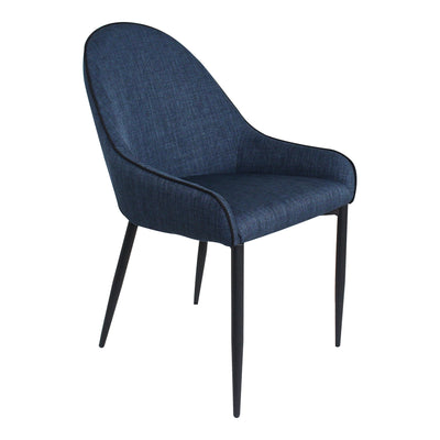 Lapis Dining Chair Dark Blue - Set Of Two by Moe's Home