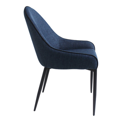 Lapis Dining Chair Dark Blue - Set Of Two by Moe's Home