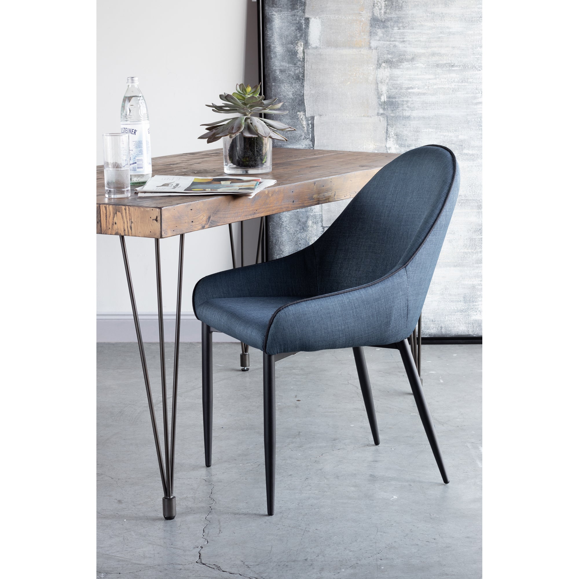 Lapis Dining Chair Dark Blue - Set Of Two