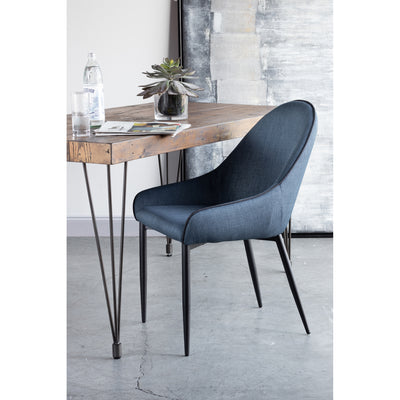 Lapis Dining Chair Dark Blue - Set Of Two by Moe's Home