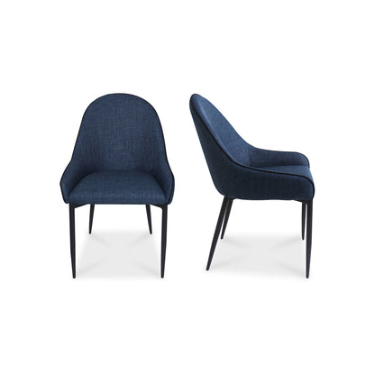 Lapis Dining Chair Dark Blue - Set Of Two | Blue