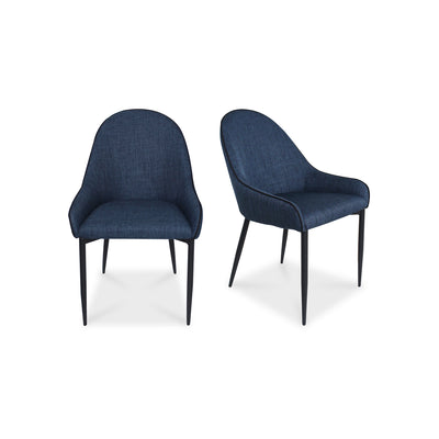 Lapis Dining Chair Dark Blue - Set Of Two by Moe's Home