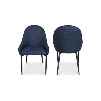Lapis Dining Chair Dark Blue - Set Of Two by Moe's Home
