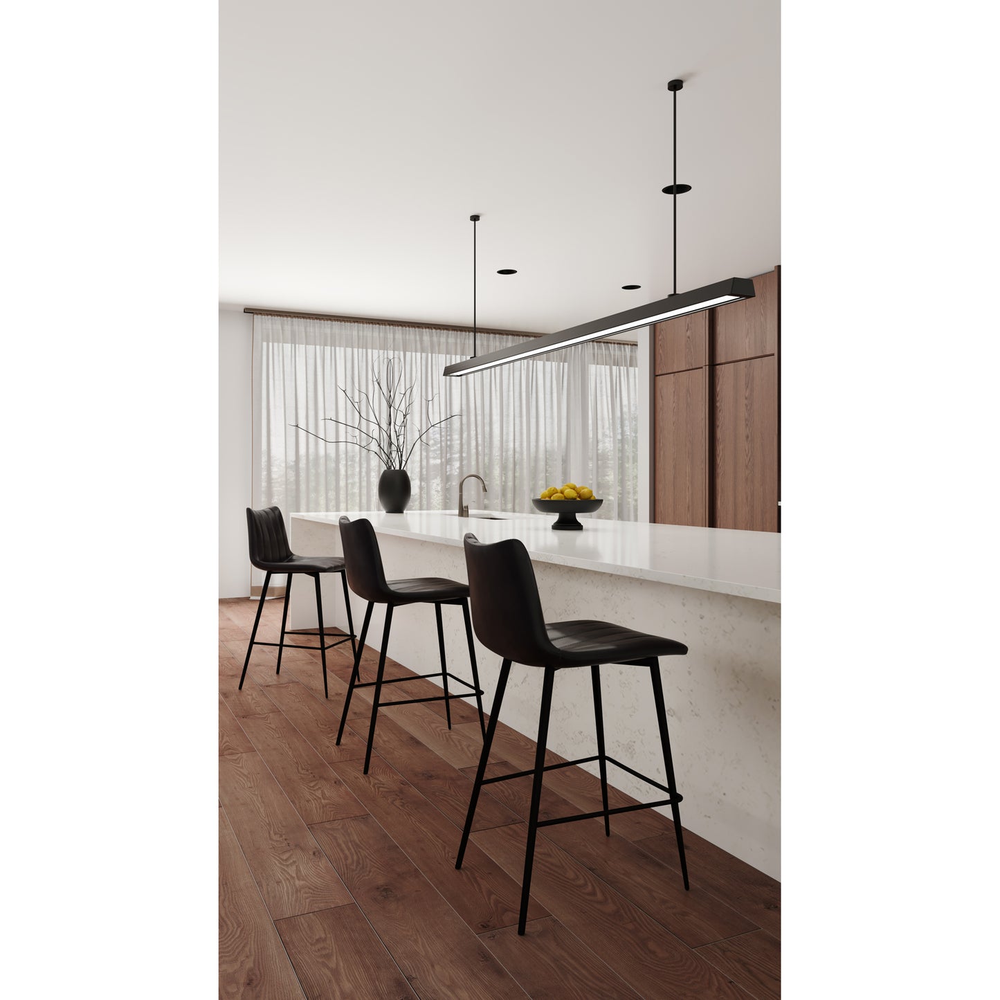 Alibi Counter Stool Matte Black - Set Of Two by Moe's Home