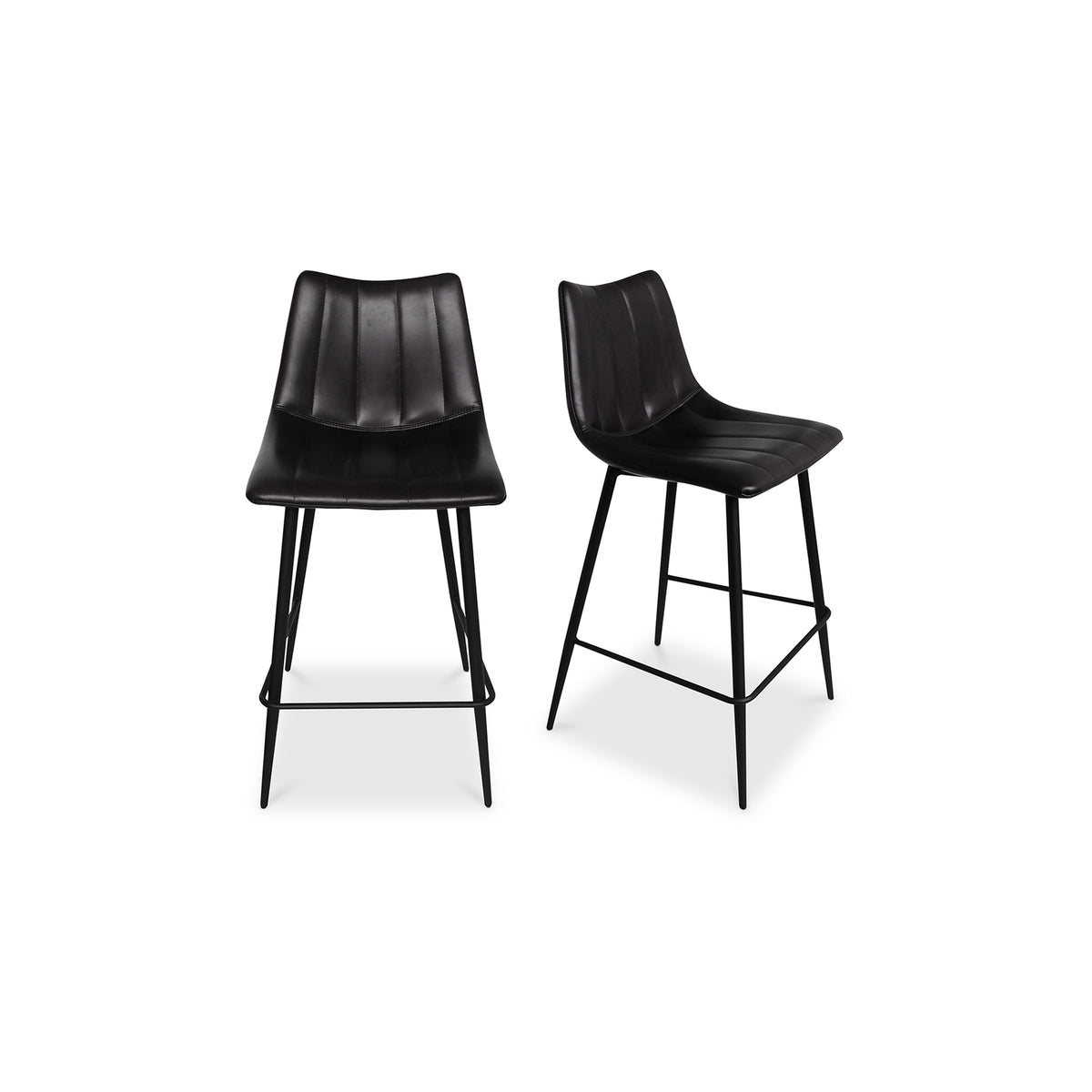 Alibi Counter Stool Matte Black - Set Of Two by Moe's Home