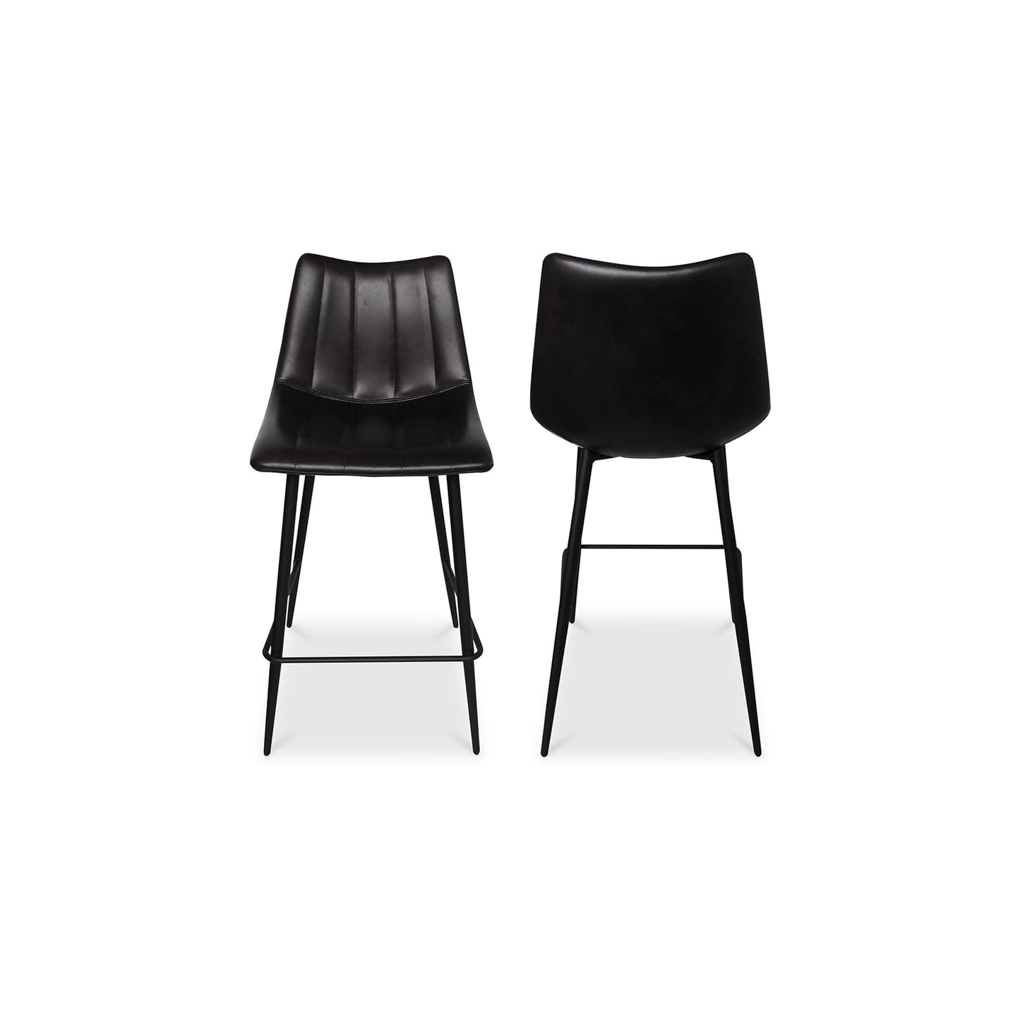 Alibi Counter Stool Matte Black - Set Of Two by Moe's Home