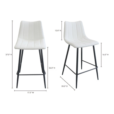 Alibi Counter Stool Ivory - Set Of Two by Moe's Home