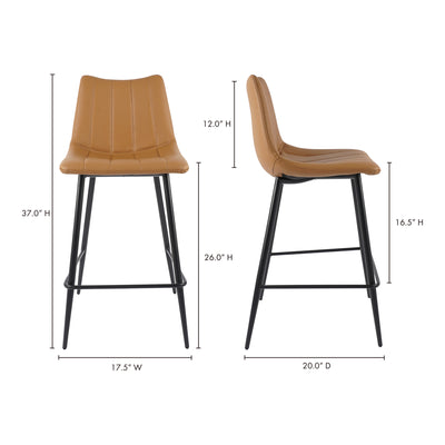 Alibi Counter Stool Tan - Set Of Two by Moe's Home