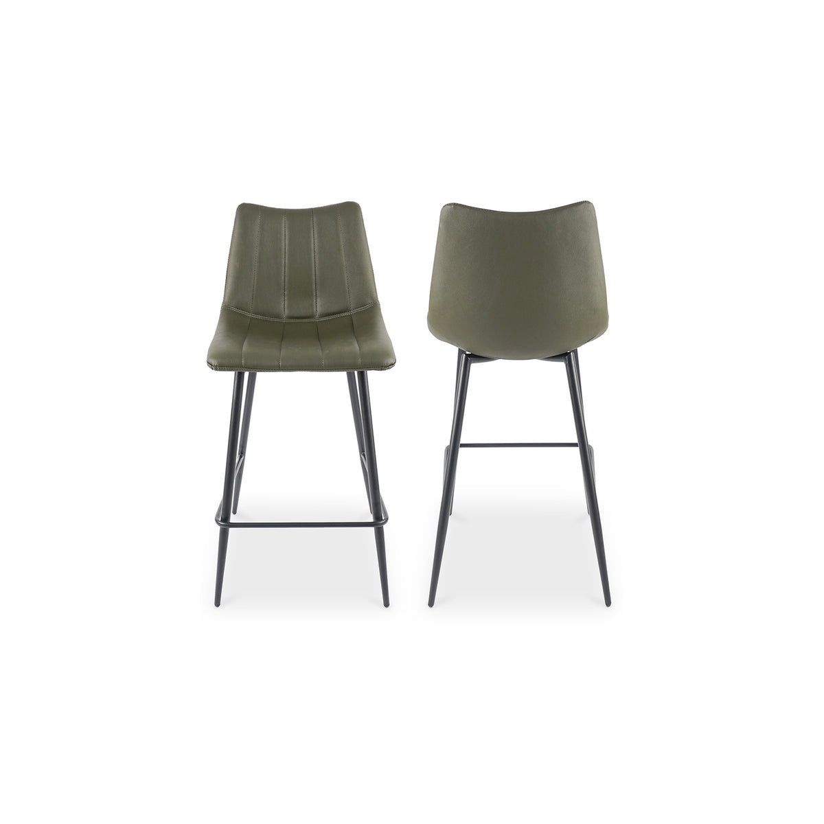 Alibi Counter Stool Dark Green - Set Of Two by Moe's Home