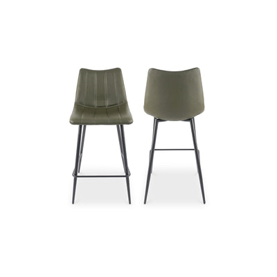 Alibi Counter Stool Dark Green - Set Of Two by Moe's Home