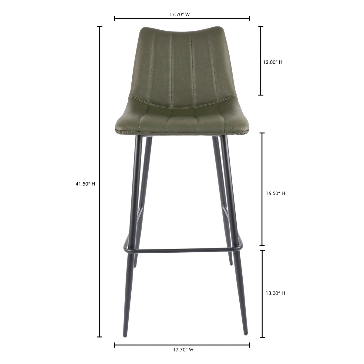 Alibi Barstool Dark Green - Set Of Two by Moe's Home