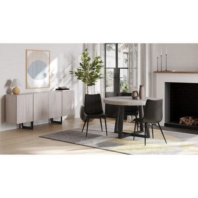 Alibi Dining Chair Matte Black - Set Of Two by Moe's Home