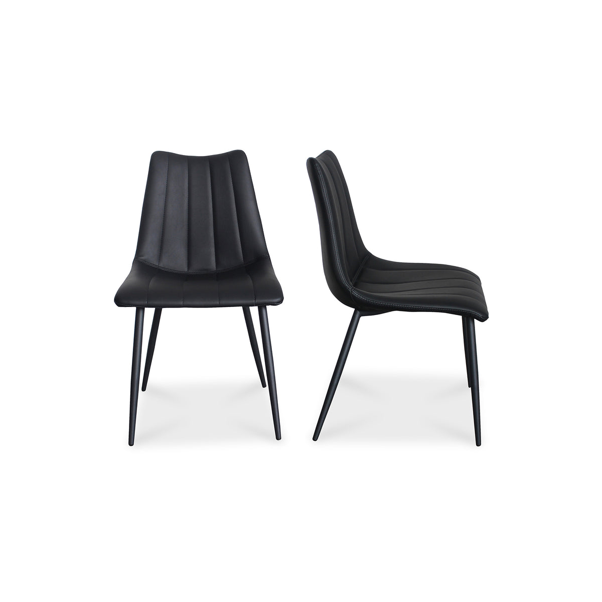 Alibi Dining Chair Matte Black   Set Of Two | Black