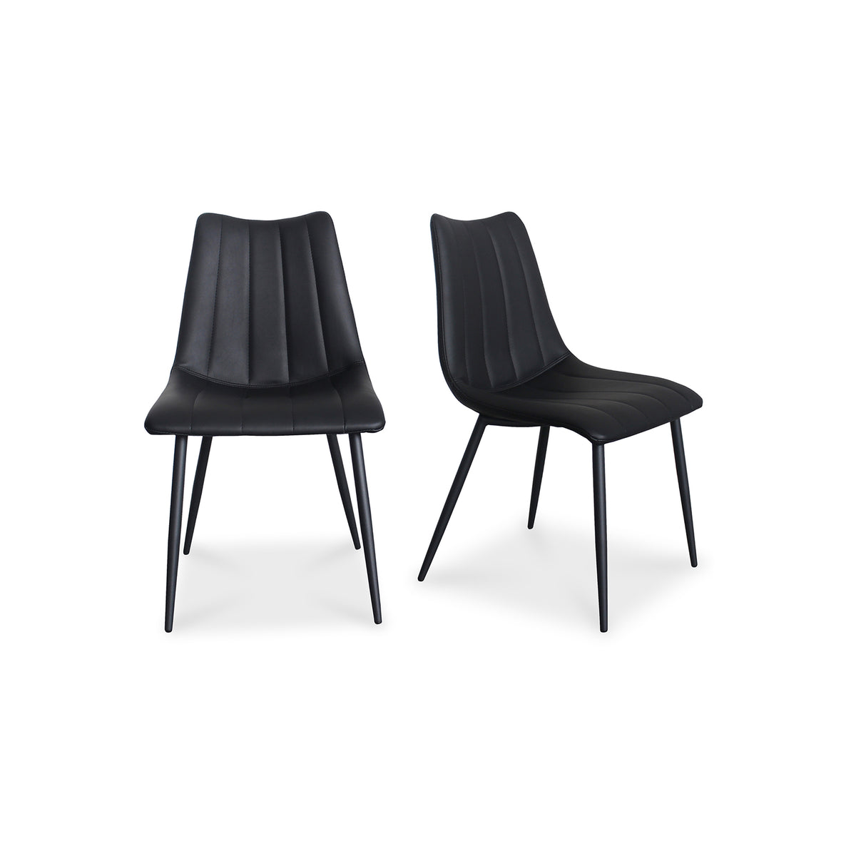 Alibi Dining Chair Matte Black - Set Of Two by Moe's Home