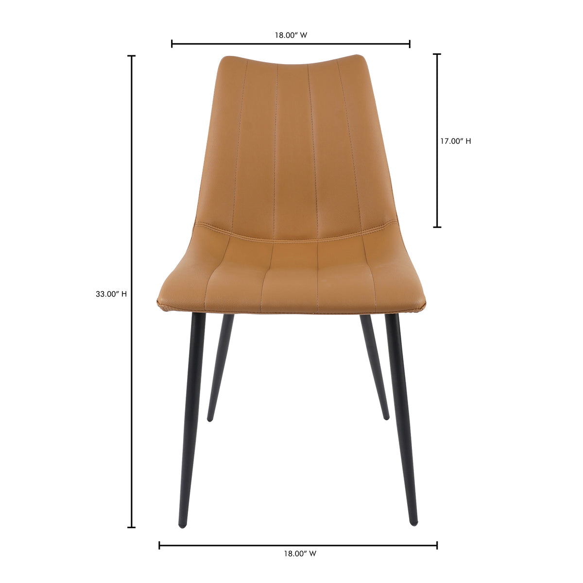 Alibi Dining Chair Tan - Set Of Two by Moe's Home