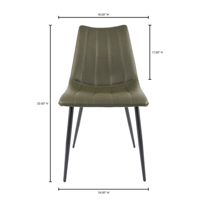 Alibi Dining Chair Dark Green - Set Of Two