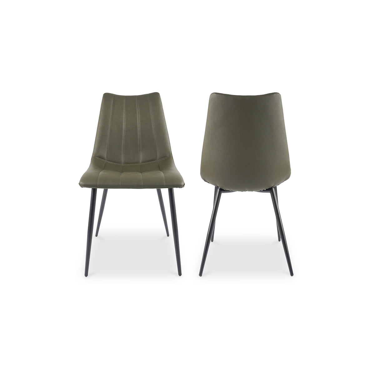 Alibi Dining Chair Dark Green - Set Of Two by Moe's Home