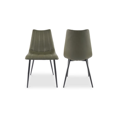 Alibi Dining Chair Dark Green - Set Of Two by Moe's Home
