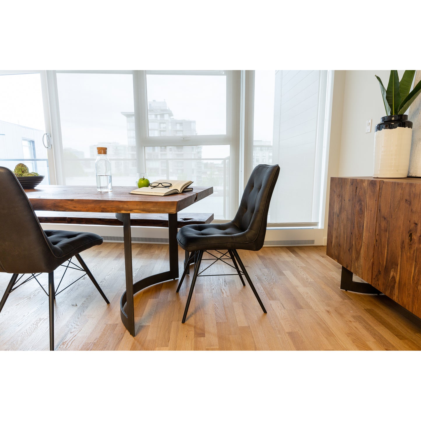 Solid Acacia Small Dining Table Brown by Moe's Home