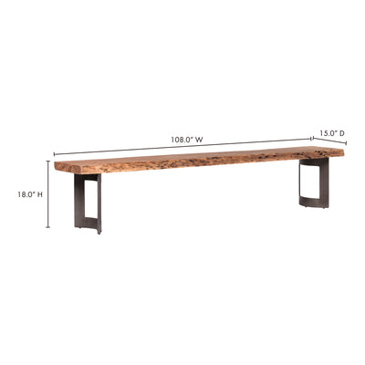 Solid Acacia Bench Large by Moe's Home