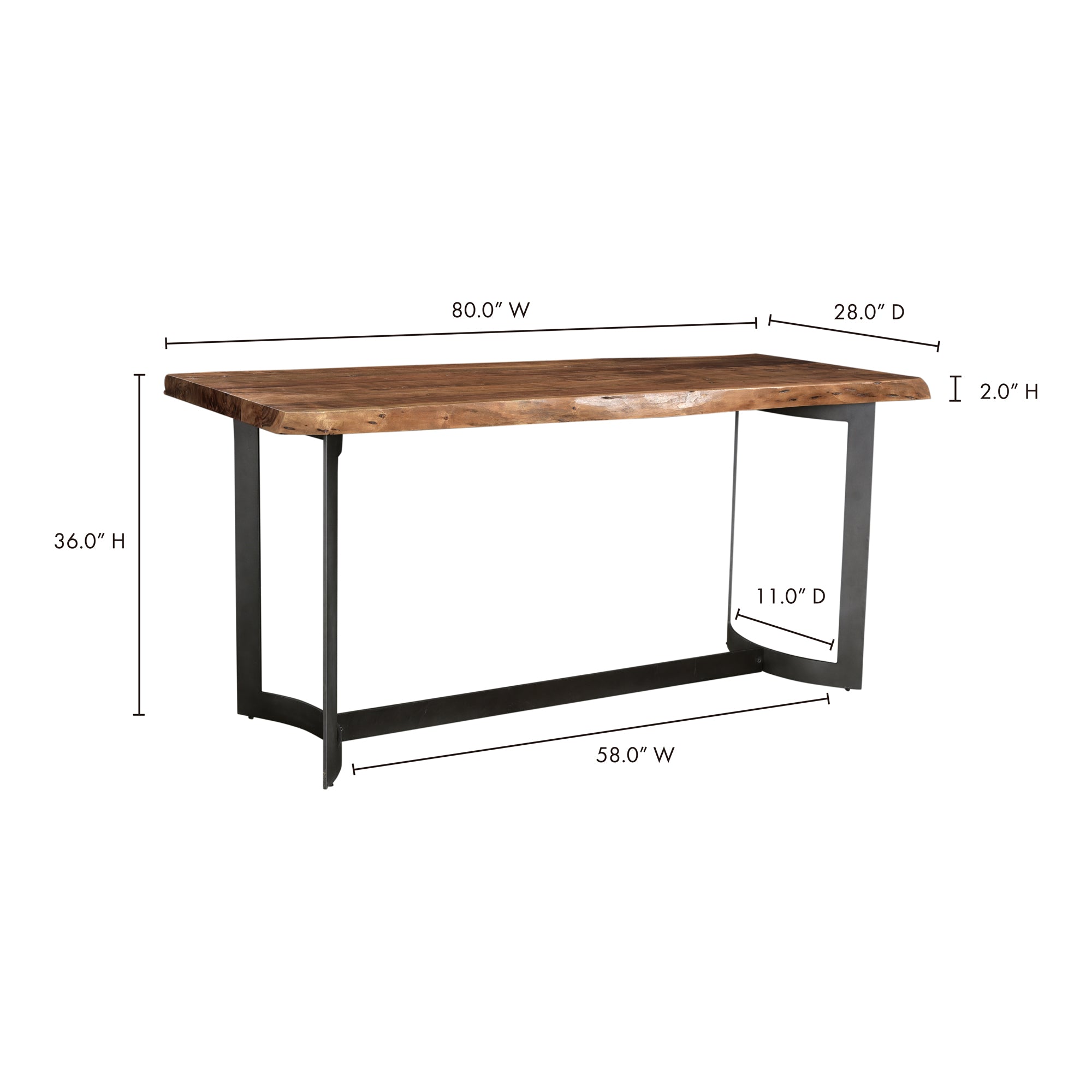 Bent Counter Table