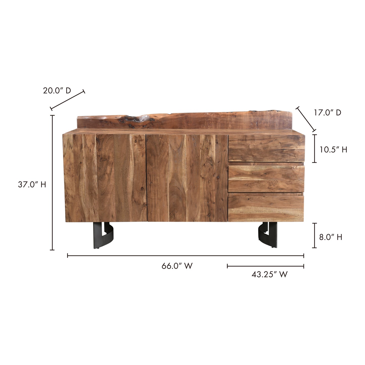 Solid Acacia Sideboard by Moe's Home
