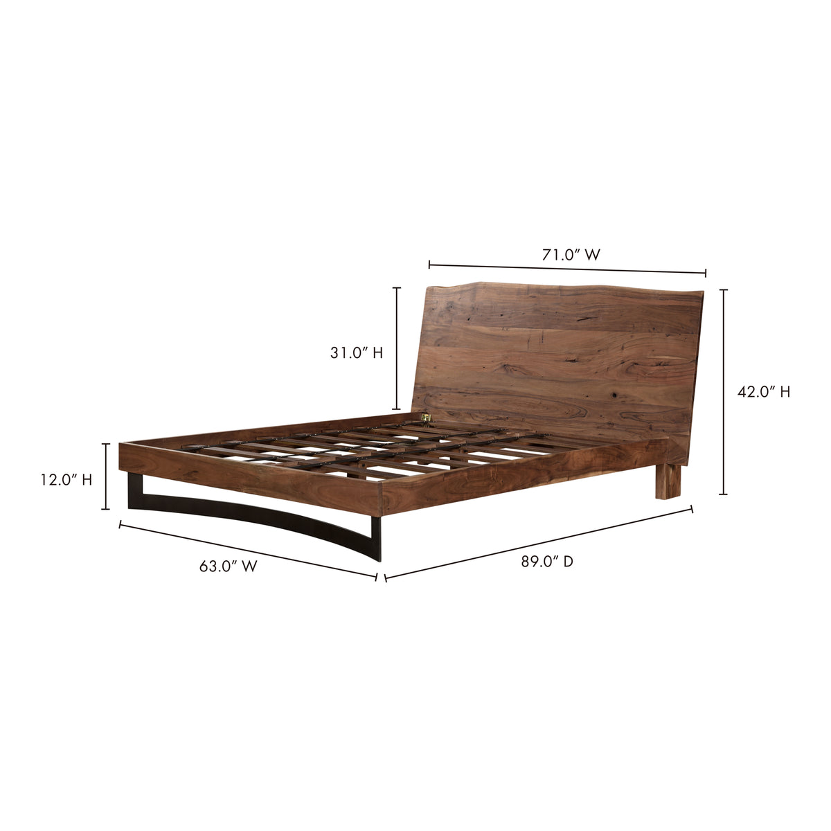 Bent Queen Size Bed by Moe's Home
