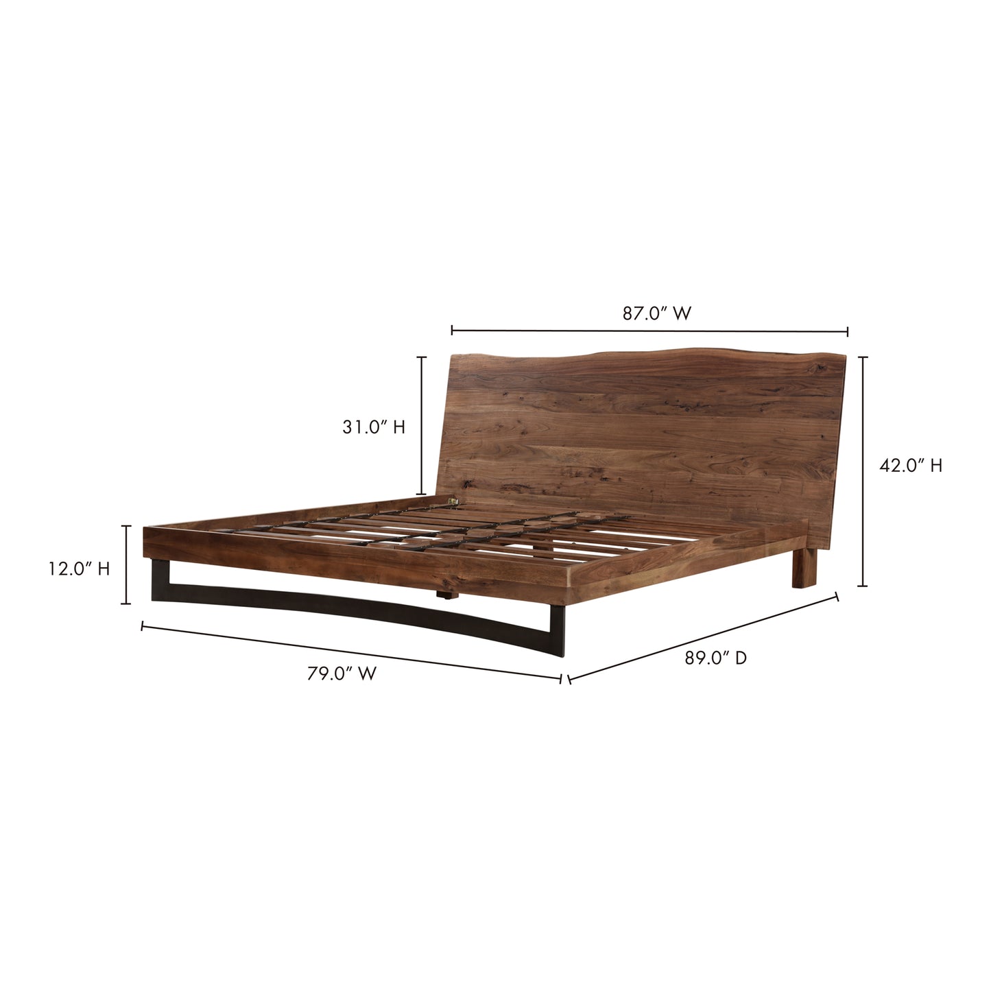 Bent King Size Bed by Moe's Home
