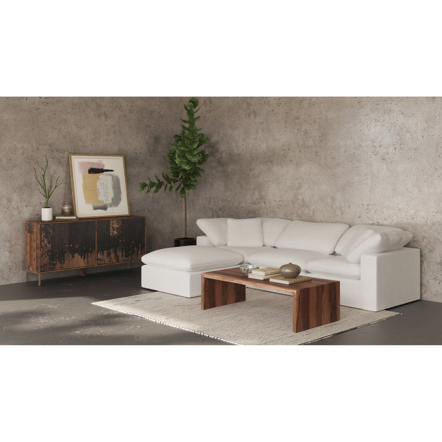 Tyrell Coffee Table Natural Stain by Moe's Home