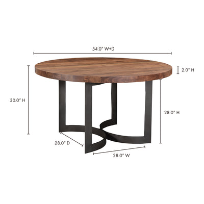Bent Round Dining Table 54In by Moe's Home