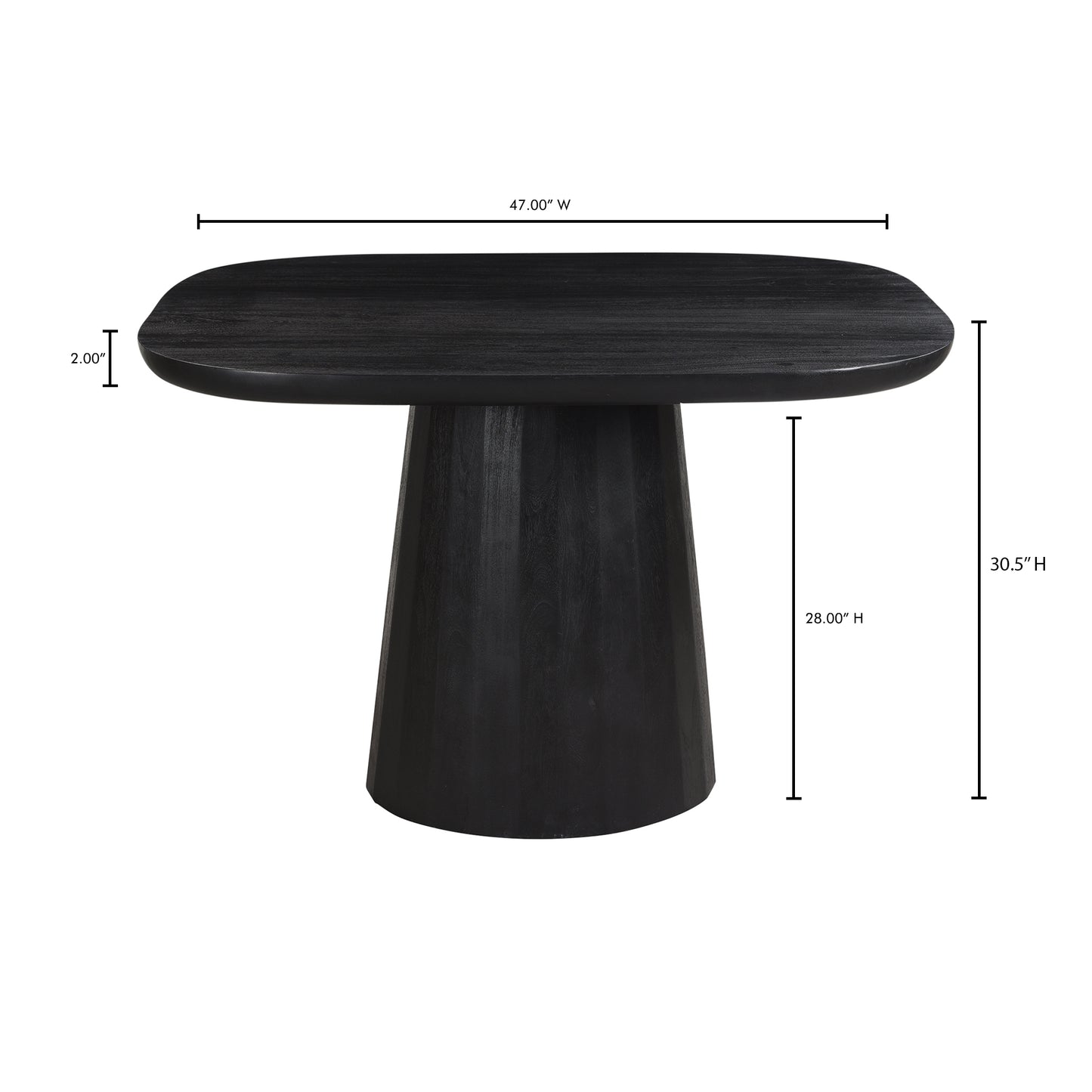 Freed Dining Table Black by Moe's Home