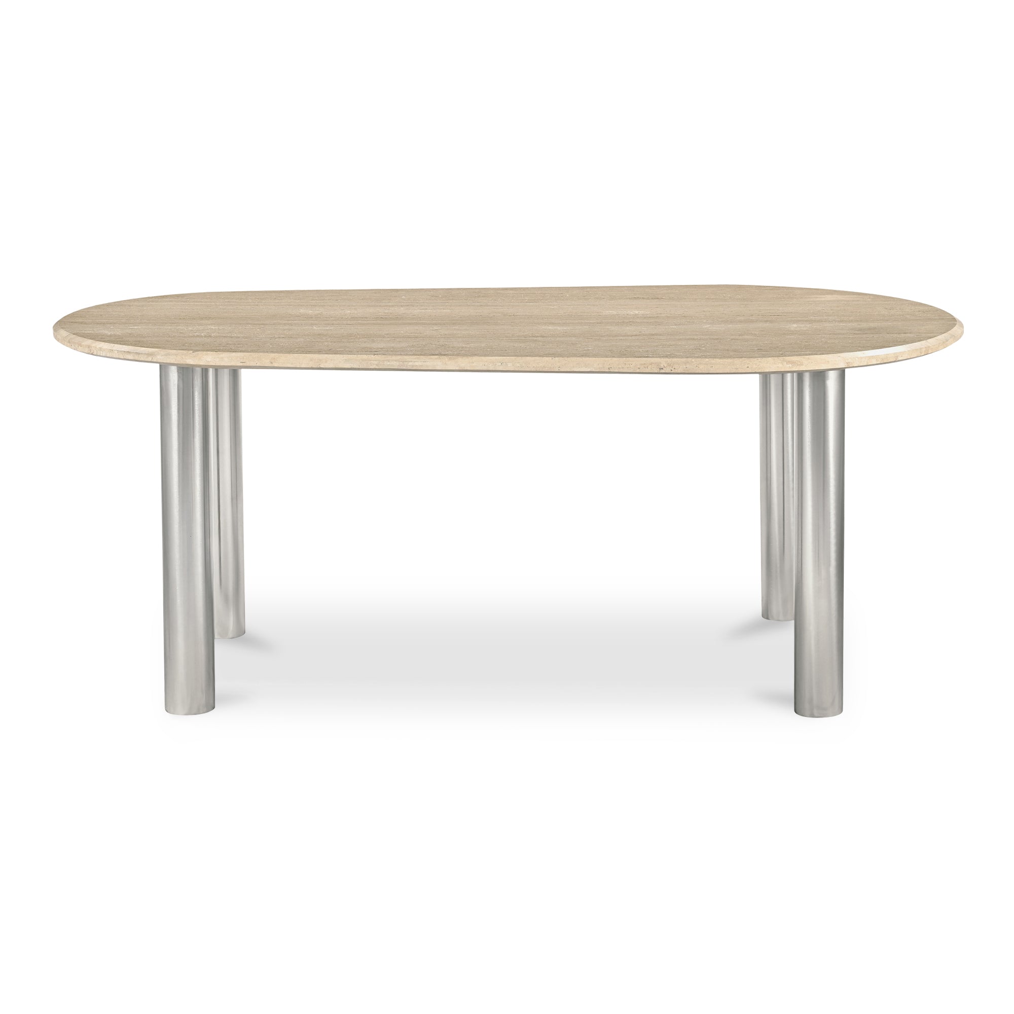 Fia Dining Table Travertine | Beige