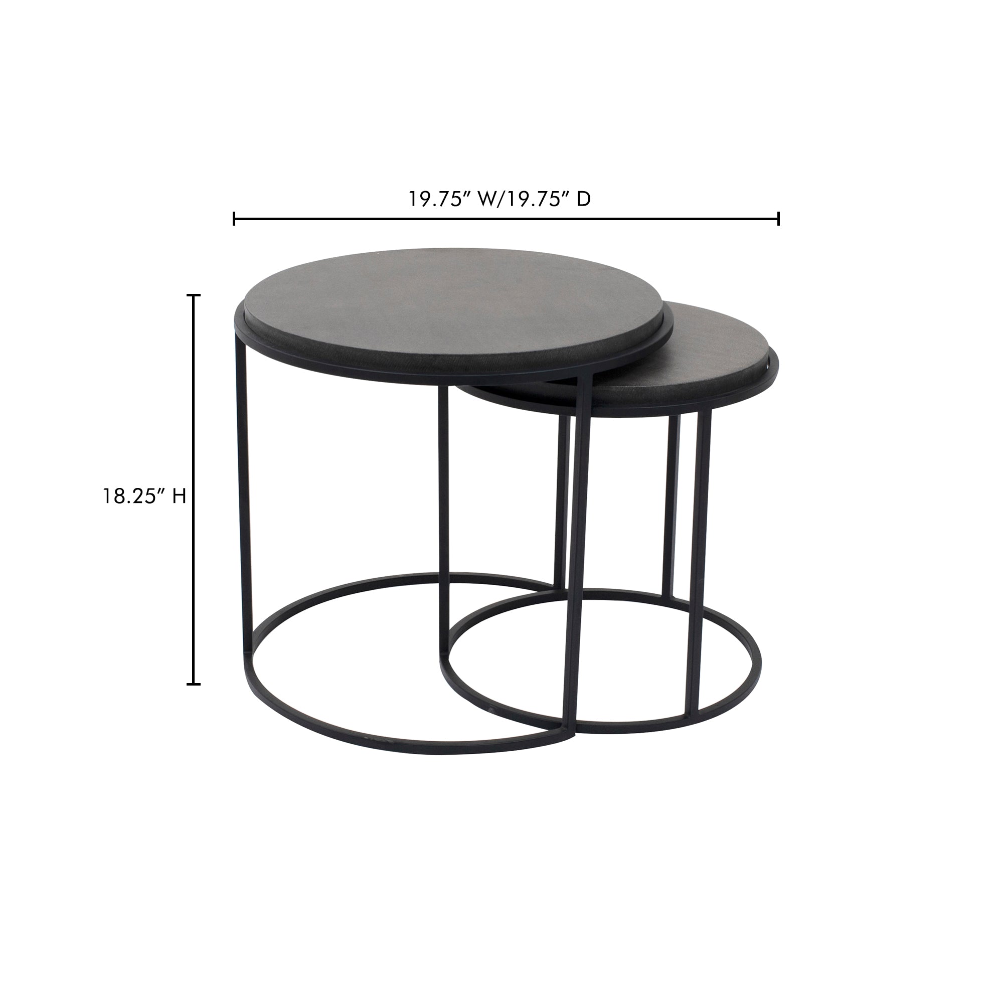 Roost Nesting Tables Black Set Of 2