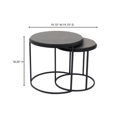 Roost Nesting Tables Black Set Of 2 by Moe's Home