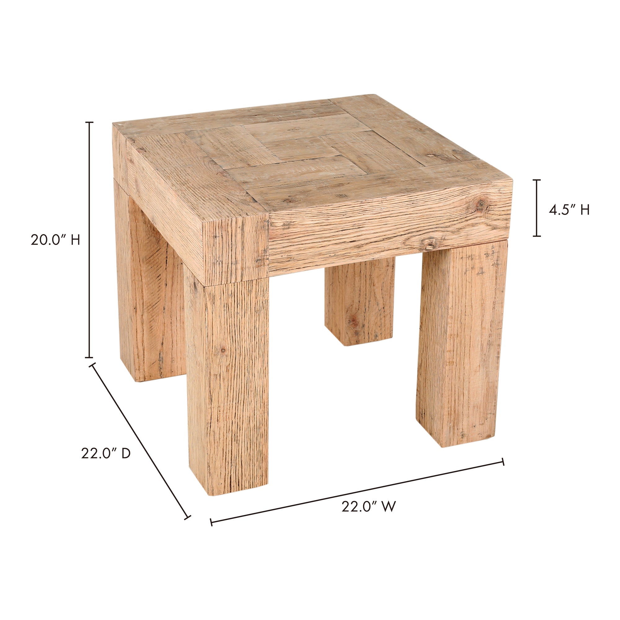 Evander Side Table Aged Oak