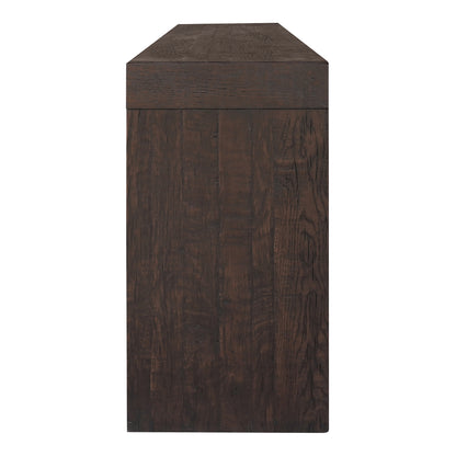 Evander Console Table Rustic Brown