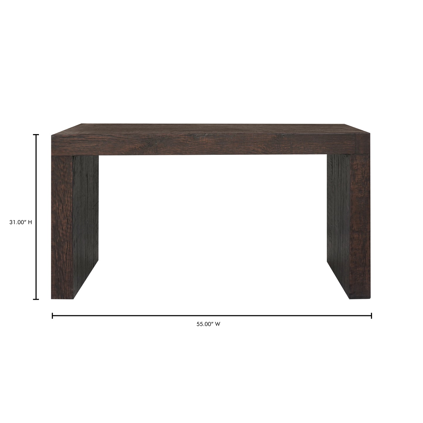 Evander Console Table Rustic Brown by Moe's Home