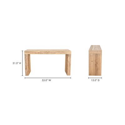 Evander Console Table Natural by Moe's Home