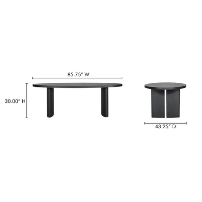 William Dining Table Black by Moe's Home