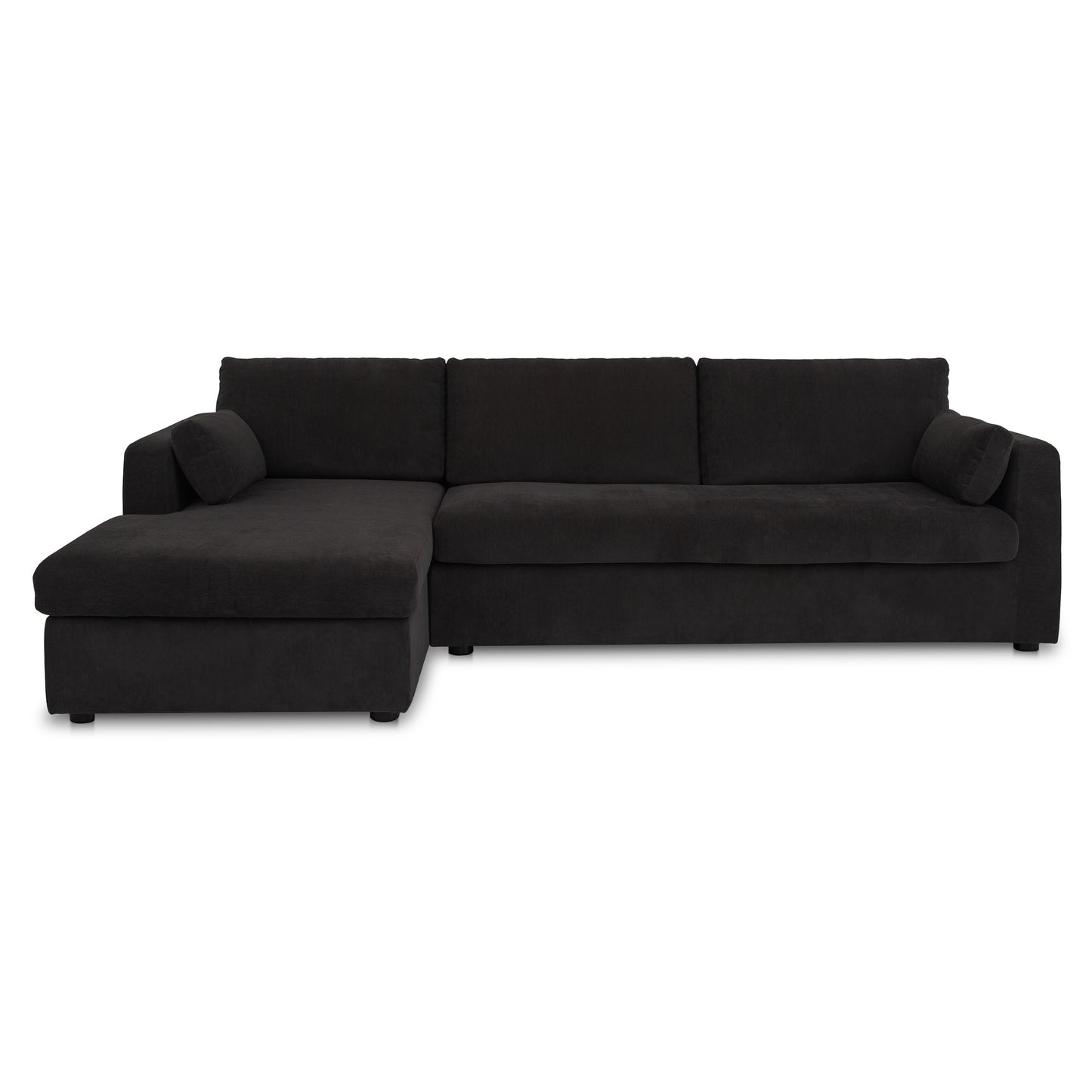 Burrow Sleeper Sectional With Storage Chaise Black Left by Moe's Home