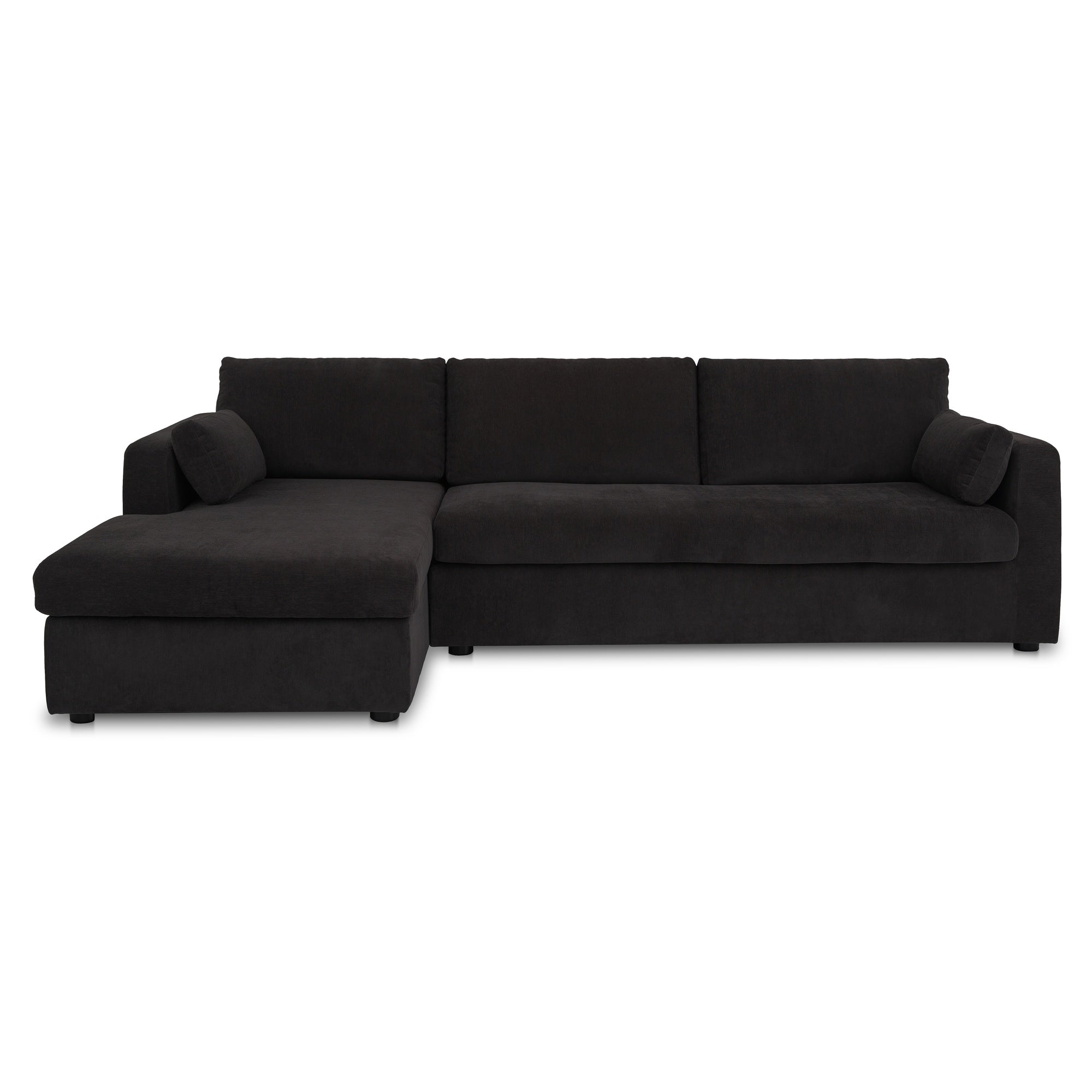 Burrow Sleeper Sectional With Storage Chaise Black Left by Moe's Home